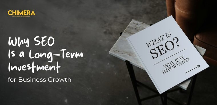 Image describing A book titled "What is SEO?" resting on a marble side table, representing why search engine optimization is a critical long-term investment for sustainable business growth.